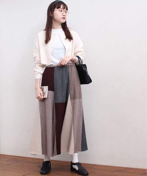 fig Ｌondon（フィグロンドン）の「tweed mix　SK（スカート・レディース・レッド/グリーン・FREE）」の13枚目の写真