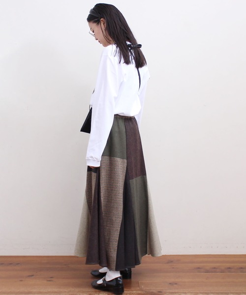 fig Ｌondon（フィグロンドン）の「tweed mix　SK（スカート・レディース・レッド/グリーン・FREE）」の7枚目の写真