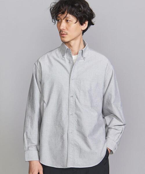 BEAUTY&YOUTH UNITED ARROWS（ビューティーアンドユースユナイテッドアローズ）の「BY ボタニカル オックスフォード ビッグシルエット シャツ（シャツ/ブラウス・メンズ・ホワイト/ベージュ/ダークグレー・S/M/L/XL/XXL）」の2枚目の写真