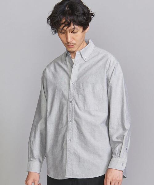 BEAUTY&YOUTH UNITED ARROWS（ビューティーアンドユースユナイテッドアローズ）の「BY ボタニカル オックスフォード ビッグシルエット シャツ（シャツ/ブラウス・メンズ・ホワイト/ベージュ/ダークグレー・S/M/L/XL/XXL）」の4枚目の写真