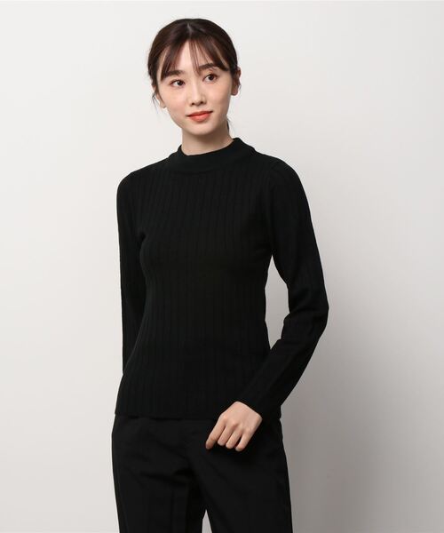 NAVY（ネイビー）の「洗えるニット 12Gワイドリブプルオーバー（ニット/セーター・レディース・ベージュ/レッド/ブラック・M/L）」の17枚目の写真