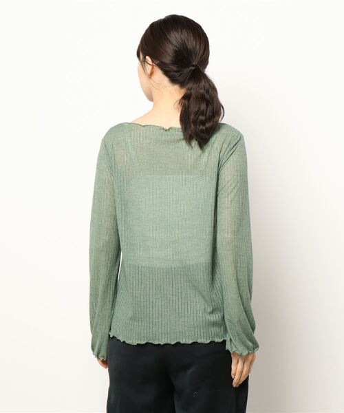 Rewde(ルゥデ)の「メローフレアスリーブプルオーバー(1R15-09199)(Tシャツ/カットソー・レディース・グリーン/モカ/ホワイト/ブラック・M)」の6枚目の写真