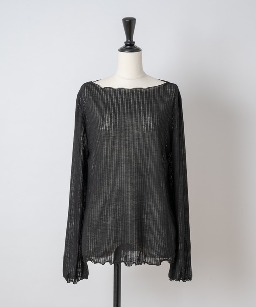 Rewde(ルゥデ)の「メローフレアスリーブプルオーバー(1R15-09199)(Tシャツ/カットソー・レディース・グリーン/モカ/ホワイト/ブラック・M)」の3枚目の写真