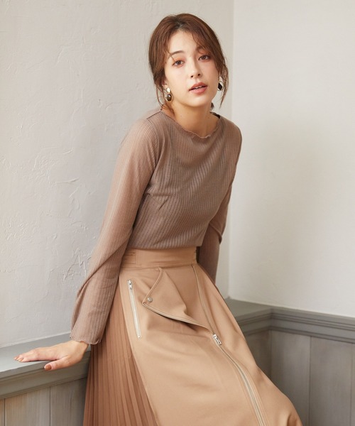 Rewde(ルゥデ)の「メローフレアスリーブプルオーバー(1R15-09199)(Tシャツ/カットソー・レディース・グリーン/モカ/ホワイト/ブラック・M)」の18枚目の写真