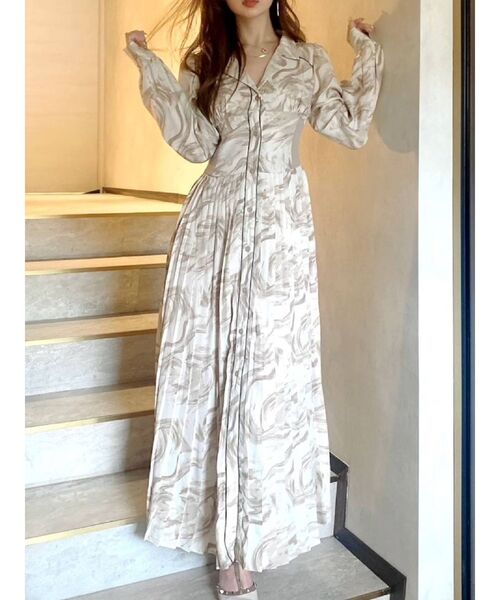 RESEXXY（リゼクシー）の「コルセットプリーツシャツワンピース（ワンピース・レディース・ベージュ/グリーン/その他1・FREE）」の3枚目の写真