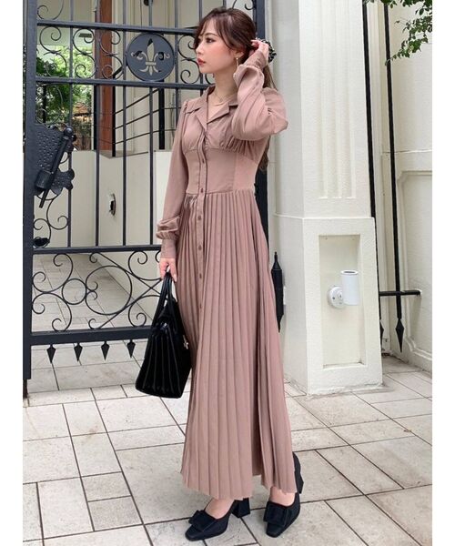 RESEXXY（リゼクシー）の「コルセットプリーツシャツワンピース（ワンピース・レディース・ベージュ/グリーン/その他1・FREE）」の13枚目の写真