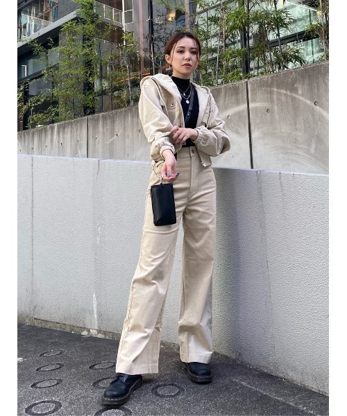 EGOIST(エゴイスト)の「フード付コーデュロイブルゾン(ブルゾン・レディース・アイボリー/パープル・FREE)」の14枚目の写真