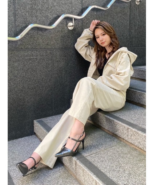 EGOIST(エゴイスト)の「フード付コーデュロイブルゾン(ブルゾン・レディース・アイボリー/パープル・FREE)」の16枚目の写真