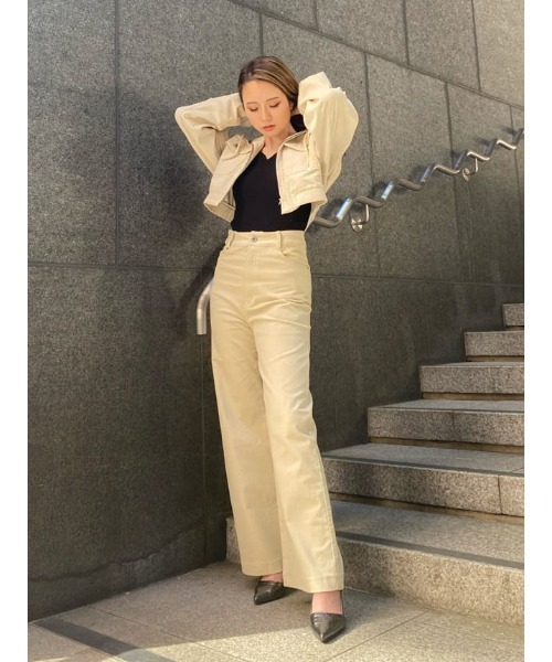 EGOIST(エゴイスト)の「フード付コーデュロイブルゾン(ブルゾン・レディース・アイボリー/パープル・FREE)」の17枚目の写真