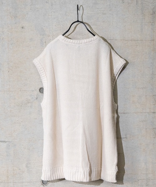 JOHN'S CLOSET(ジョンズクローゼット)の「【i】アクリルバルキーノースリーブプルオーバー(Tシャツ/カットソー・メンズ・チャコールグレー/サックスブルー/オフホワイト・X-LARGE/MEDIUM/LARGE)」の17枚目の写真