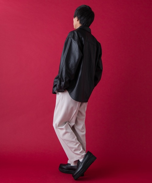 WEGO by こーせ（ウィゴーバイコーセ）の「∴WEGO by こーせ/フェイクレザービッグシルエットシャツ（シャツ/ブラウス・メンズ・ブラック・MEDIUM/LARGE）」の16枚目の写真