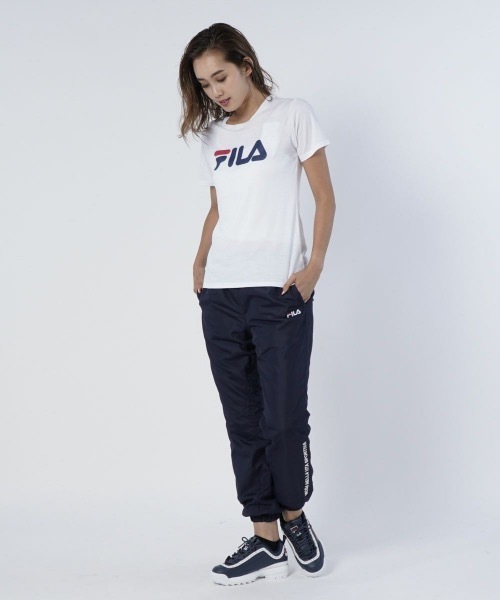 FILA（フィラ）の「【FILA:フィラ】レディースタフタ裏フリース サイドロゴ ロングパンツ /ジョガーパンツ（その他パンツ・レディース・チャコールグレー/ブラック/ネイビー・MEDIUM/LARGE/X-LARGE）」の15枚目の写真