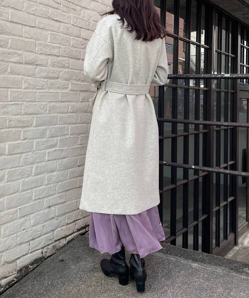 MAJESTIC LEGON(マジェスティックレゴン)の「イロドリロングコート(その他アウター・レディース・アイボリー/オートミール/イエロー/ピンク系その他/ミント/ブルー系その他5・SMALL/MEDIUM)」の20枚目の写真