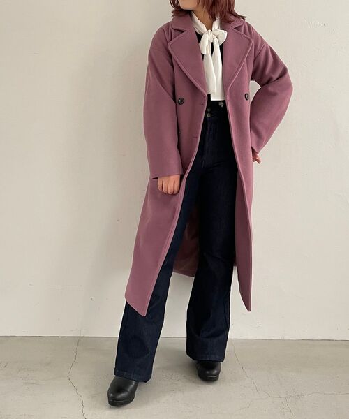 MAJESTIC LEGON(マジェスティックレゴン)の「イロドリロングコート(その他アウター・レディース・アイボリー/オートミール/イエロー/ピンク系その他/ミント/ブルー系その他5・SMALL/MEDIUM)」の22枚目の写真