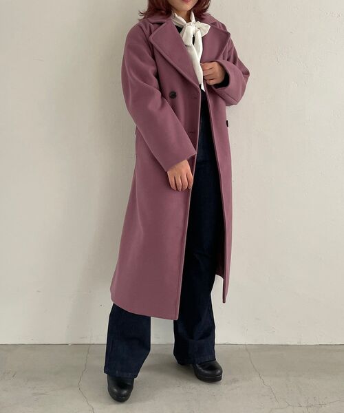 MAJESTIC LEGON(マジェスティックレゴン)の「イロドリロングコート(その他アウター・レディース・アイボリー/オートミール/イエロー/ピンク系その他/ミント/ブルー系その他5・SMALL/MEDIUM)」の11枚目の写真