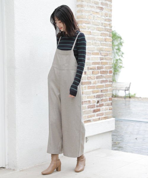 LAKOLE（ラコレ）の「ツイードバックリボンサロペット / 229019（サロペット/オーバーオール・レディース・ブラウン/グレー/サンドベージュ・SMALL/MEDIUM）」の3枚目の写真