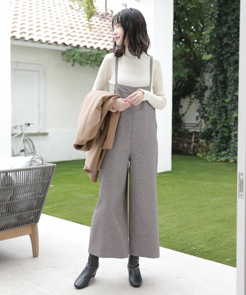 LAKOLE（ラコレ）の「ツイードバックリボンサロペット / 229019（サロペット/オーバーオール・レディース・ブラウン/グレー/サンドベージュ・SMALL/MEDIUM）」の14枚目の写真