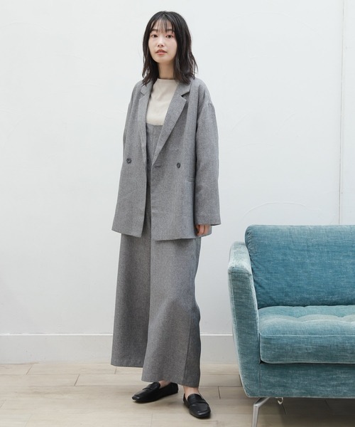 LAKOLE（ラコレ）の「ツイードバックリボンサロペット / 229019（サロペット/オーバーオール・レディース・ブラウン/グレー/サンドベージュ・SMALL/MEDIUM）」の6枚目の写真