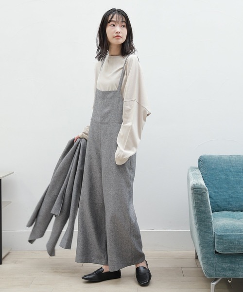 LAKOLE（ラコレ）の「ツイードバックリボンサロペット / 229019（サロペット/オーバーオール・レディース・ブラウン/グレー/サンドベージュ・SMALL/MEDIUM）」の9枚目の写真