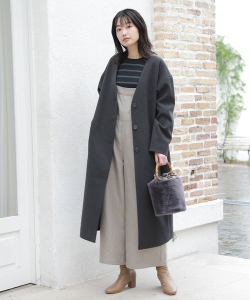 LAKOLE（ラコレ）の「ツイードバックリボンサロペット / 229019（サロペット/オーバーオール・レディース・ブラウン/グレー/サンドベージュ・SMALL/MEDIUM）」の17枚目の写真