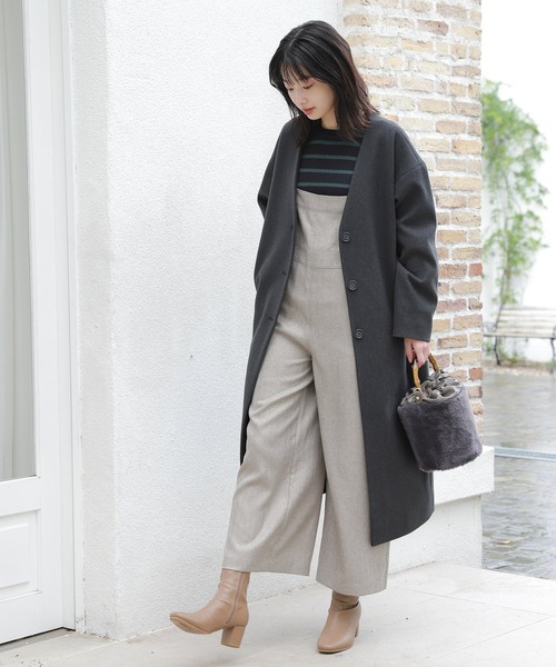 LAKOLE（ラコレ）の「ツイードバックリボンサロペット / 229019（サロペット/オーバーオール・レディース・ブラウン/グレー/サンドベージュ・SMALL/MEDIUM）」の18枚目の写真