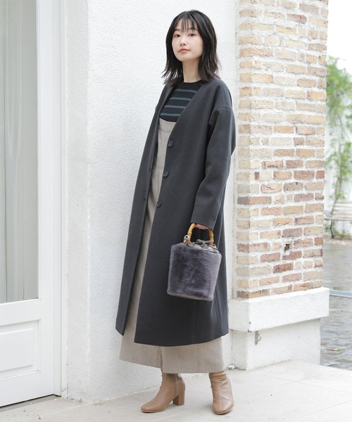 LAKOLE（ラコレ）の「ツイードバックリボンサロペット / 229019（サロペット/オーバーオール・レディース・ブラウン/グレー/サンドベージュ・SMALL/MEDIUM）」の20枚目の写真