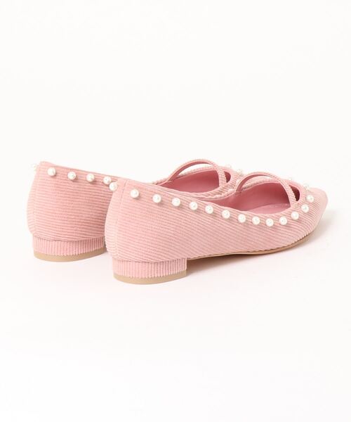 TSURU by Mariko Oikawa（ツルバイマリコオイカワ）の「【TSURU by MARIKO OIKAWA】コーデュロイ×コットンパールパンプス（パンプス・レディース・ベージュ/ピンク・23.5cm/24cm/24.5cm/23cm）」の3枚目の写真