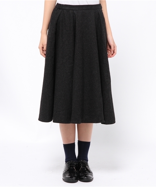 CIAOPANIC（チャオパニック）の「【Ciaopanic】ウール混ミモレ丈フレアSK（スカート・レディース・ライトベージュ/グレー/チャコールグレー・FREE）」の4枚目の写真