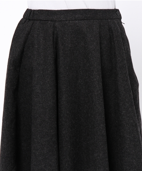 CIAOPANIC（チャオパニック）の「【Ciaopanic】ウール混ミモレ丈フレアSK（スカート・レディース・ライトベージュ/グレー/チャコールグレー・FREE）」の7枚目の写真