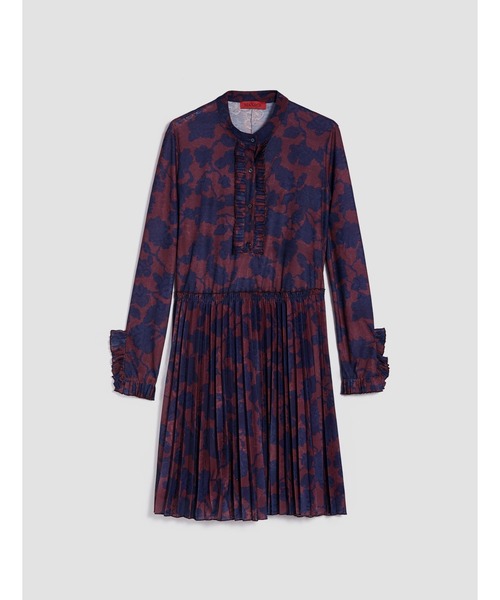 MAX&Co.（マックス アンド コー）の「MAX＆Co. [コンスエロ] ステンシル フラワー ジャージー ワンピース（ワンピース・レディース・ボルドー・SMALL/X-SMALL/LARGE/MEDIUM）」の6枚目の写真