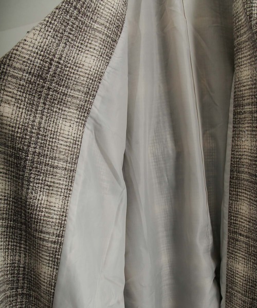 NILWAY（ニルウェイ）の「チェックツイードオーバーダブルチェスターコート（チェスターコート・メンズ・ホワイト/ブラック/ベージュ・MEDIUM/LARGE）」の14枚目の写真