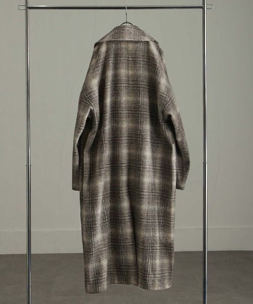 NILWAY（ニルウェイ）の「チェックツイードオーバーダブルチェスターコート（チェスターコート・メンズ・ホワイト/ブラック/ベージュ・MEDIUM/LARGE）」の22枚目の写真