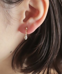 rapiecage | マーキスフレームストーンイヤリング(イヤリング)