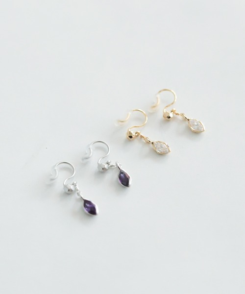 rapiecage（ラピエサージュ）の「マーキスフレームストーンイヤリング（イヤリング・レディース・シルバー/ゴールド・FREE）」の6枚目の写真