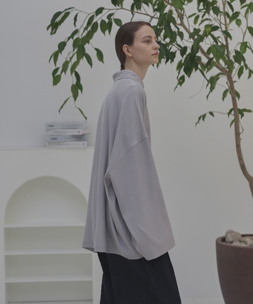 shiki tokyo（シキトウキョウ）の「Oversized Toromi Double Sleeve Shirt / オーバーサイズトロミダブルスリーブシャツ（シャツ/ブラウス・メンズ・ブルーグレー/ダークグレー・SMALL/MEDIUM/LARGE）」の13枚目の写真