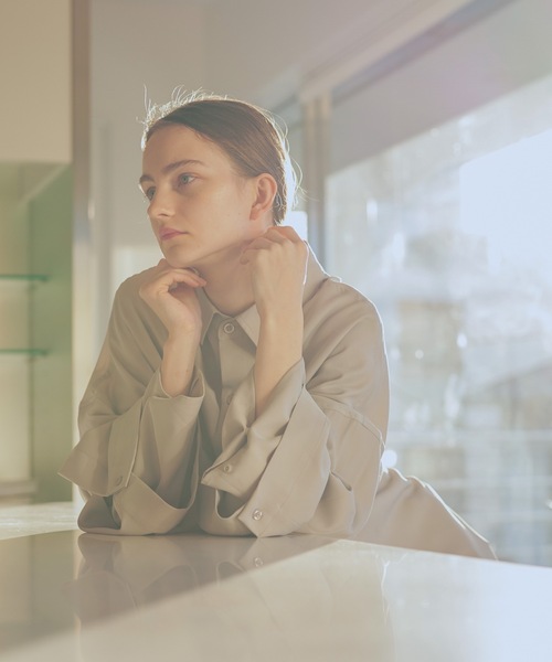 shiki tokyo（シキトウキョウ）の「Oversized Toromi Double Sleeve Shirt / オーバーサイズトロミダブルスリーブシャツ（シャツ/ブラウス・メンズ・ブルーグレー/ダークグレー・SMALL/MEDIUM/LARGE）」の21枚目の写真