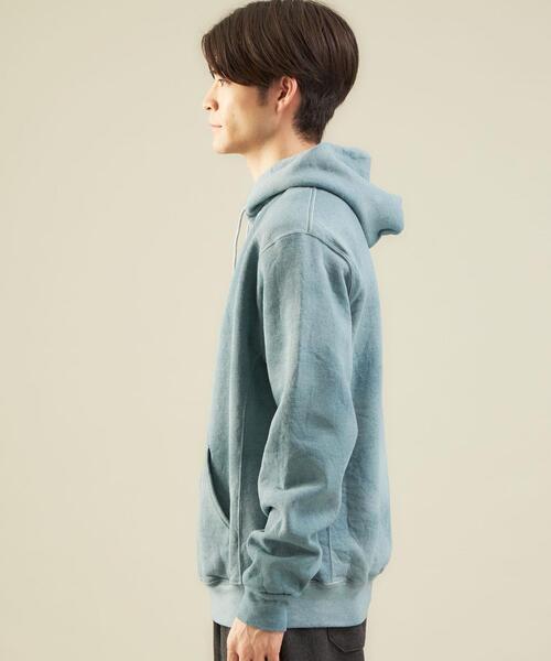 Russell Athletic（ラッセルアスレティック）の「【別注】＜RUSSELL ATHLETIC＞ガーメントダイ スウェット フーディー パーカー（パーカー・メンズ・ピンク/ケリー・XL/L/M）」の4枚目の写真