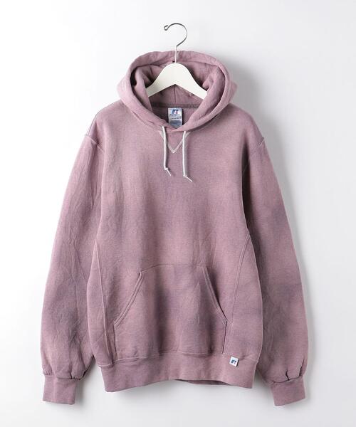 Russell Athletic（ラッセルアスレティック）の「【別注】＜RUSSELL ATHLETIC＞ガーメントダイ スウェット フーディー パーカー（パーカー・メンズ・ピンク/ケリー・XL/L/M）」の11枚目の写真