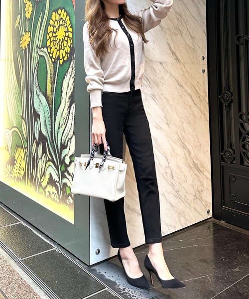 KOBE LETTUCE（コウベレタス）の「[岡部あゆみさんコラボ]スリムストレートデニムパンツ（デニムパンツ・レディース・ブルー/ダークインディゴブルー/ライトブルー/グレー/ブラック系・S/M/XS）」の2枚目の写真