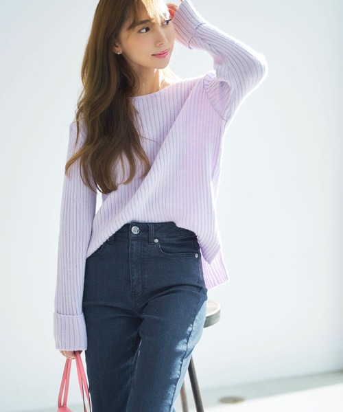 KOBE LETTUCE（コウベレタス）の「[岡部あゆみさんコラボ]スリムストレートデニムパンツ（デニムパンツ・レディース・ブルー/ダークインディゴブルー/ライトブルー/グレー/ブラック系・S/M/XS）」の17枚目の写真