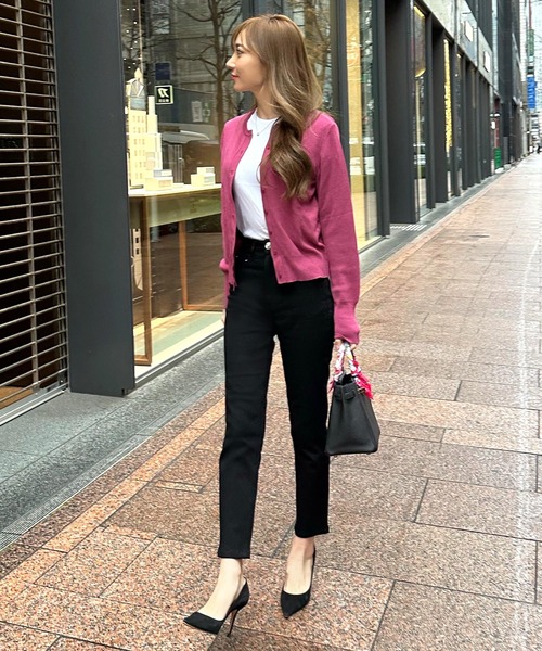 KOBE LETTUCE（コウベレタス）の「[岡部あゆみさんコラボ]スリムストレートデニムパンツ（デニムパンツ・レディース・ブルー/ダークインディゴブルー/ライトブルー/グレー/ブラック系・S/M/XS）」の14枚目の写真