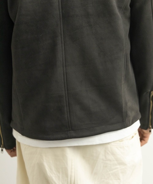 NYLAUS(ナイラス)の「フェイクスウェード シングルライダースジャケット(ライダースジャケット・メンズ・ブラック/キャメル・M/L/LL)」の10枚目の写真