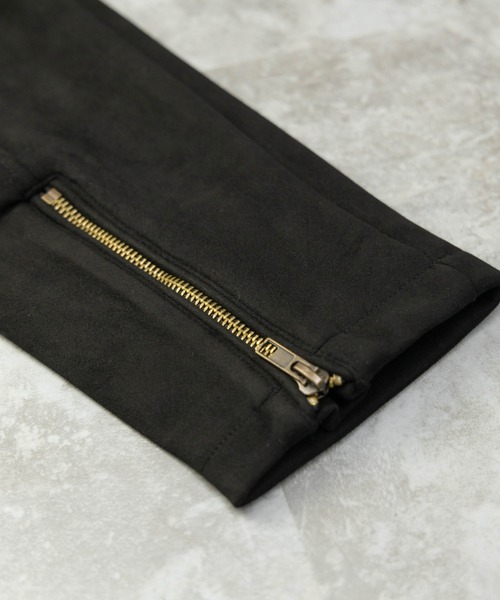 NYLAUS(ナイラス)の「フェイクスウェード シングルライダースジャケット(ライダースジャケット・メンズ・ブラック/キャメル・M/L/LL)」の15枚目の写真