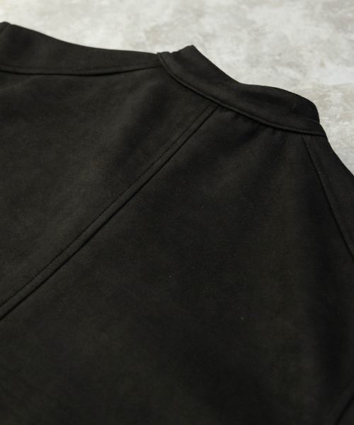 NYLAUS(ナイラス)の「フェイクスウェード シングルライダースジャケット(ライダースジャケット・メンズ・ブラック/キャメル・M/L/LL)」の13枚目の写真