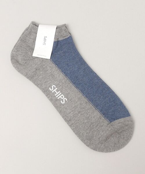 SHIPS(シップス)の「SHIPS: 2トーン アンクルソックス(ソックス/靴下・メンズ・ホワイト/グレー/ベージュ/ケリー・ONE SIZE)」の2枚目の写真