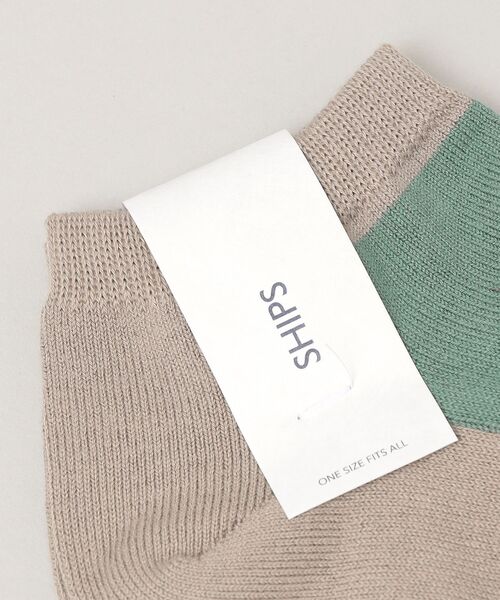 SHIPS(シップス)の「SHIPS: 2トーン アンクルソックス(ソックス/靴下・メンズ・ホワイト/グレー/ベージュ/ケリー・ONE SIZE)」の5枚目の写真