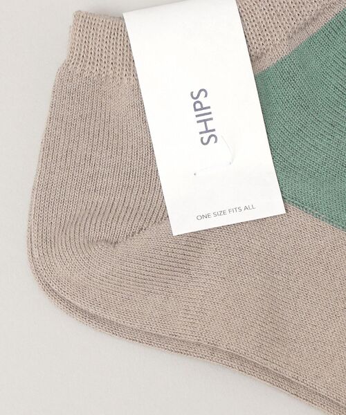 SHIPS(シップス)の「SHIPS: 2トーン アンクルソックス(ソックス/靴下・メンズ・ホワイト/グレー/ベージュ/ケリー・ONE SIZE)」の6枚目の写真