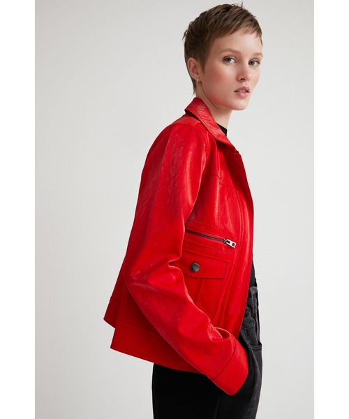 Desigual(デシグアル)の「ポケット PUレザージャケット(その他アウター・レディース・ホワイト/レッド・S/M/L/XL/XS)」の14枚目の写真