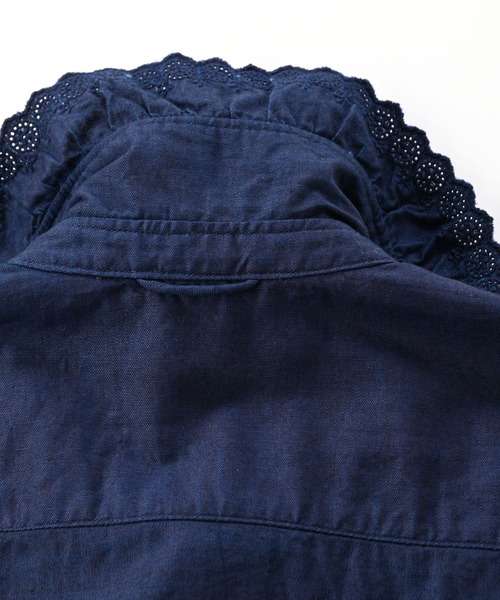 45R（フォーティファイブアール）の「薄オックスのアニーシャツ（インディゴ 濃）（シャツ/ブラウス・レディース・インディゴブルー・M/L）」の9枚目の写真