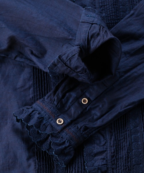 45R（フォーティファイブアール）の「薄オックスのアニーシャツ（インディゴ 濃）（シャツ/ブラウス・レディース・インディゴブルー・M/L）」の11枚目の写真